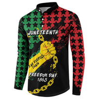 Personalized Juneteenth 1865 Button Sweatshirt Break Every Chain