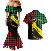 Personalized Juneteenth 1865 Couples Matching Mermaid Dress and Hawaiian Shirt Break Every Chain