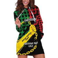Personalized Juneteenth 1865 Hoodie Dress Break Every Chain