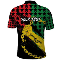Personalized Juneteenth 1865 Polo Shirt Break Every Chain