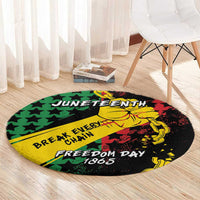 Juneteenth 1865 Round Carpet Break Every Chain