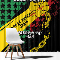 Juneteenth 1865 Window Curtain Break Every Chain
