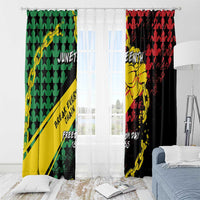 Juneteenth 1865 Window Curtain Break Every Chain