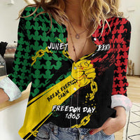 Personalized Juneteenth 1865 Women Casual Shirt Break Every Chain