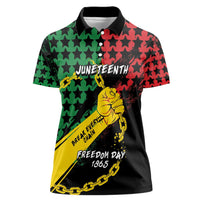 Personalized Juneteenth 1865 Women Polo Shirt Break Every Chain