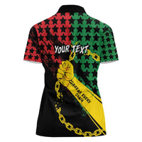 Personalized Juneteenth 1865 Women Polo Shirt Break Every Chain