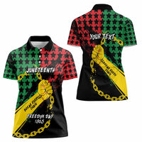 Personalized Juneteenth 1865 Women Polo Shirt Break Every Chain