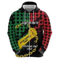 Personalized Juneteenth 1865 Zip Hoodie Break Every Chain