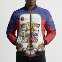 Custom Haiti Nan Mondyal 2026 Bomber Puffer Jacket Road To Glory