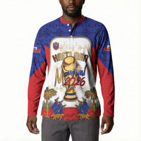 Custom Haiti Nan Mondyal 2026 Button Sweatshirt Road To Glory