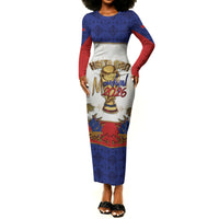 Custom Haiti Nan Mondyal 2026 Long Sleeve Bodycon Dress Road To Glory