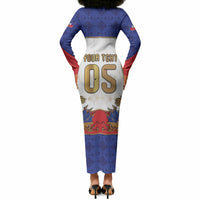 Custom Haiti Nan Mondyal 2026 Long Sleeve Bodycon Dress Road To Glory