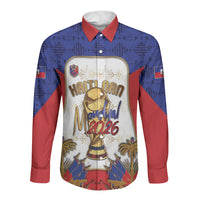 Custom Haiti Nan Mondyal 2026 Long Sleeve Button Shirt Road To Glory