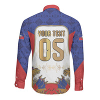 Custom Haiti Nan Mondyal 2026 Long Sleeve Button Shirt Road To Glory