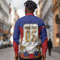 Custom Haiti Nan Mondyal 2026 Long Sleeve Button Shirt Road To Glory