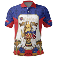 Custom Haiti Nan Mondyal 2026 Polo Shirt Road To Glory