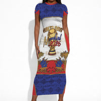 Custom Haiti Nan Mondyal 2026 Short Sleeve Bodycon Dress Road To Glory