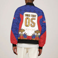 Custom Haiti Nan Mondyal 2026 Sleeve Zip Bomber Jacket Road To Glory