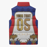 Custom Haiti Nan Mondyal 2026 Sleeveless Puffer Jacket Road To Glory