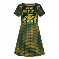 Jamaica Independence Day Kid Short Sleeve Dress Crocodile Broken Chain Freedom