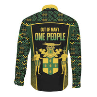 Jamaica Independence Day Long Sleeve Button Shirt Crocodile Broken Chain Freedom