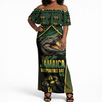 Jamaica Independence Day Off Shoulder Maxi Dress Crocodile Broken Chain Freedom