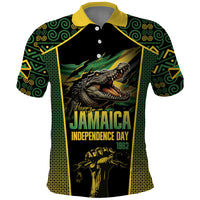 Jamaica Independence Day Polo Shirt Crocodile Broken Chain Freedom