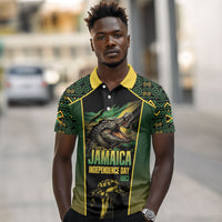 Jamaica Independence Day Polo Shirt Crocodile Broken Chain Freedom