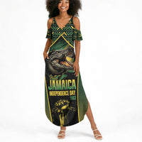 Jamaica Independence Day Summer Maxi Dress Crocodile Broken Chain Freedom