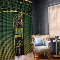 Jamaica Independence Day Window Curtain Crocodile Broken Chain Freedom