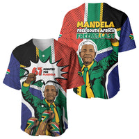Nelson Mandela Birthday Baseball Jersey 67 Minutes South Africa Flag Comic