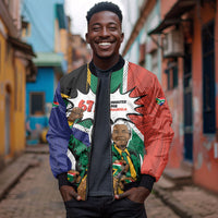 Nelson Mandela Birthday Bomber Jacket 67 Minutes South Africa Flag Comic