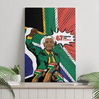 Nelson Mandela Birthday Canvas Wall Art 67 Minutes South Africa Flag Comic