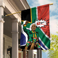 Nelson Mandela Birthday Garden Flag 67 Minutes South Africa Flag Comic