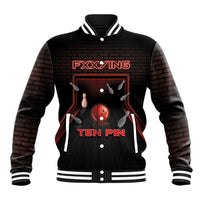 Personalized Bowling Baseball Jacket Ten Pin Neon Style - Wonder Print Shop