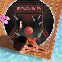 Bowling Beach Blanket Ten Pin Neon Style - Wonder Print Shop