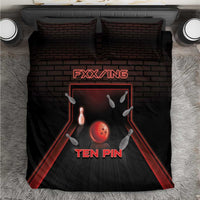 Bowling Bedding Set Ten Pin Neon Style - Wonder Print Shop