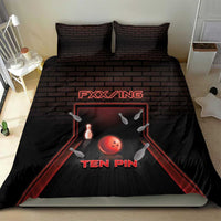 Bowling Bedding Set Ten Pin Neon Style - Wonder Print Shop