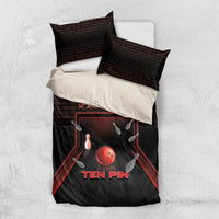 Bowling Bedding Set Ten Pin Neon Style - Wonder Print Shop