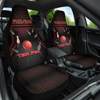 Bowling Car Seat Cover Ten Pin Neon Style - Wonder Print Shop
