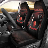 Bowling Car Seat Cover Ten Pin Neon Style - Wonder Print Shop