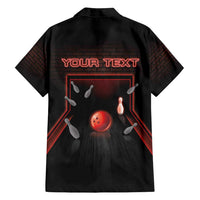 Personalized Bowling Family Matching Off Shoulder Short Dress and Hawaiian Shirt Ten Pin Neon Style - Wonder Print Shop