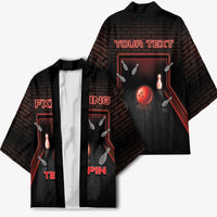 Personalized Bowling Kimono Ten Pin Neon Style - Wonder Print Shop