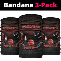 Bowling Neck Gaiter Ten Pin Neon Style - Wonder Print Shop
