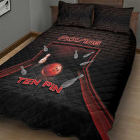 Bowling Quilt Bed Set Ten Pin Neon Style - Wonder Print Shop