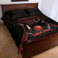 Bowling Quilt Bed Set Ten Pin Neon Style - Wonder Print Shop