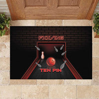 Bowling Rubber Doormat Ten Pin Neon Style - Wonder Print Shop