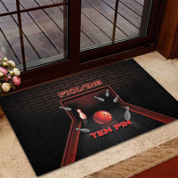 Bowling Rubber Doormat Ten Pin Neon Style - Wonder Print Shop