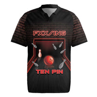 Personalized Bowling Rugby Jersey Ten Pin Neon Style - Wonder Print Shop