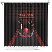 Bowling Shower Curtain Ten Pin Neon Style - Wonder Print Shop